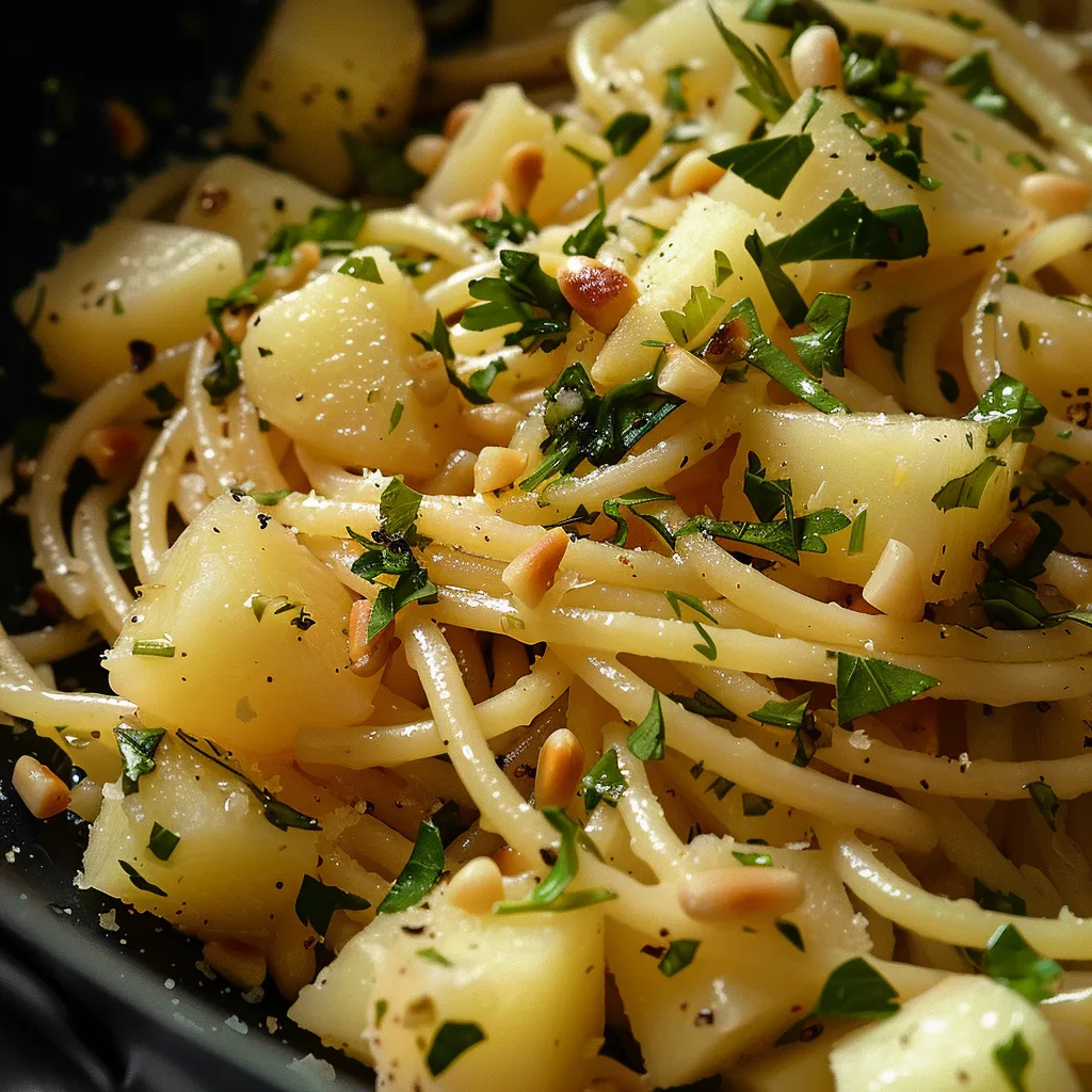 Spaghettis au pistou maison