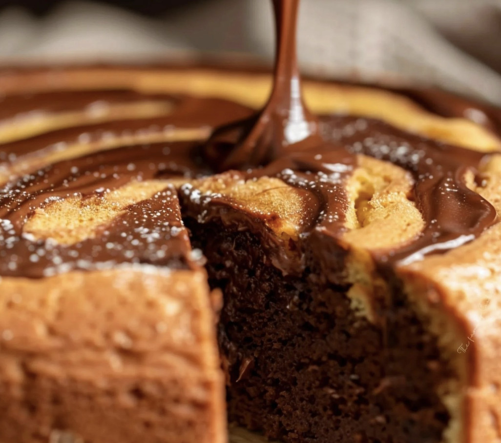 Une portion de gâteau au Nutella sans yaourt.