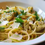 Délicieux spaghettis aux artichauts