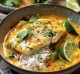 Curry de Poisson Blanc au Lait de Coco.