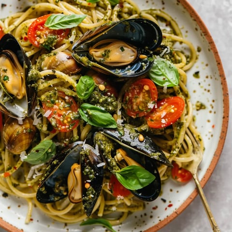 Spaghettis aux coquillages savoureux