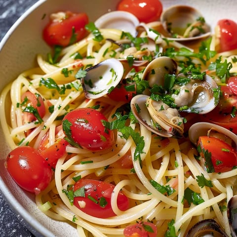 Spaghettis et couteaux savoureux