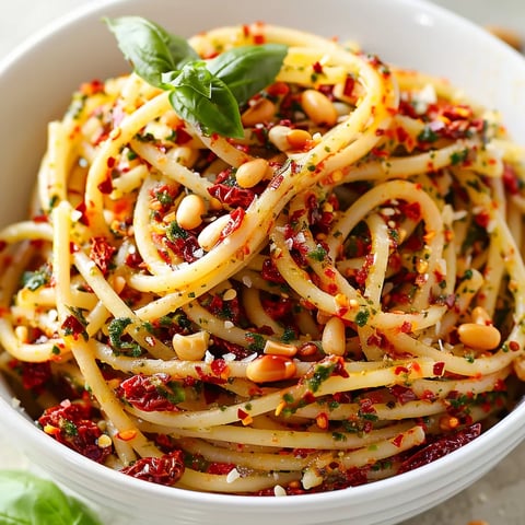 Spaghettis au pesto maison
