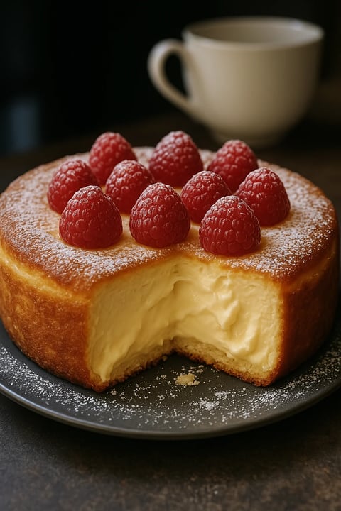 Un gâteau rapide et crémeux avec 3 yaourts et 2 œufs.