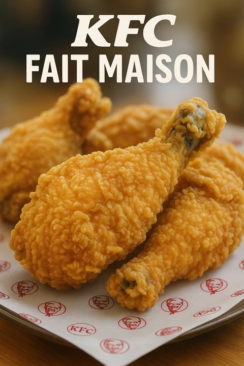 Des poulets KFC Fait Maison sur un plateau.