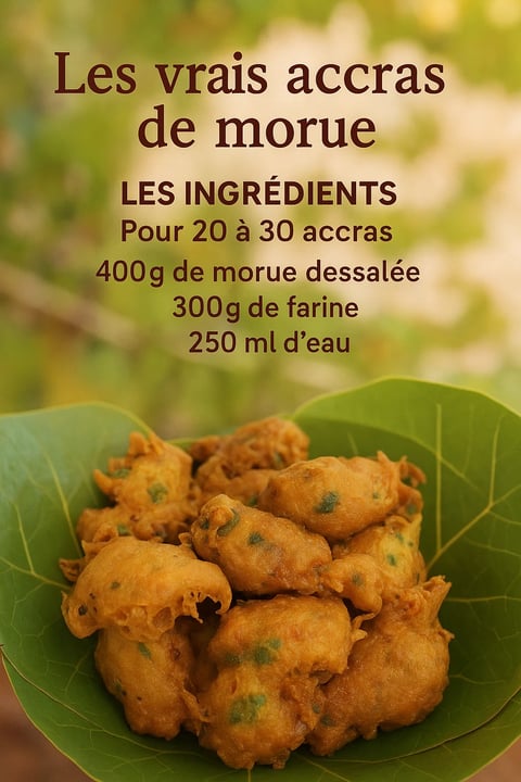 Une pile de morue cuite et salée.